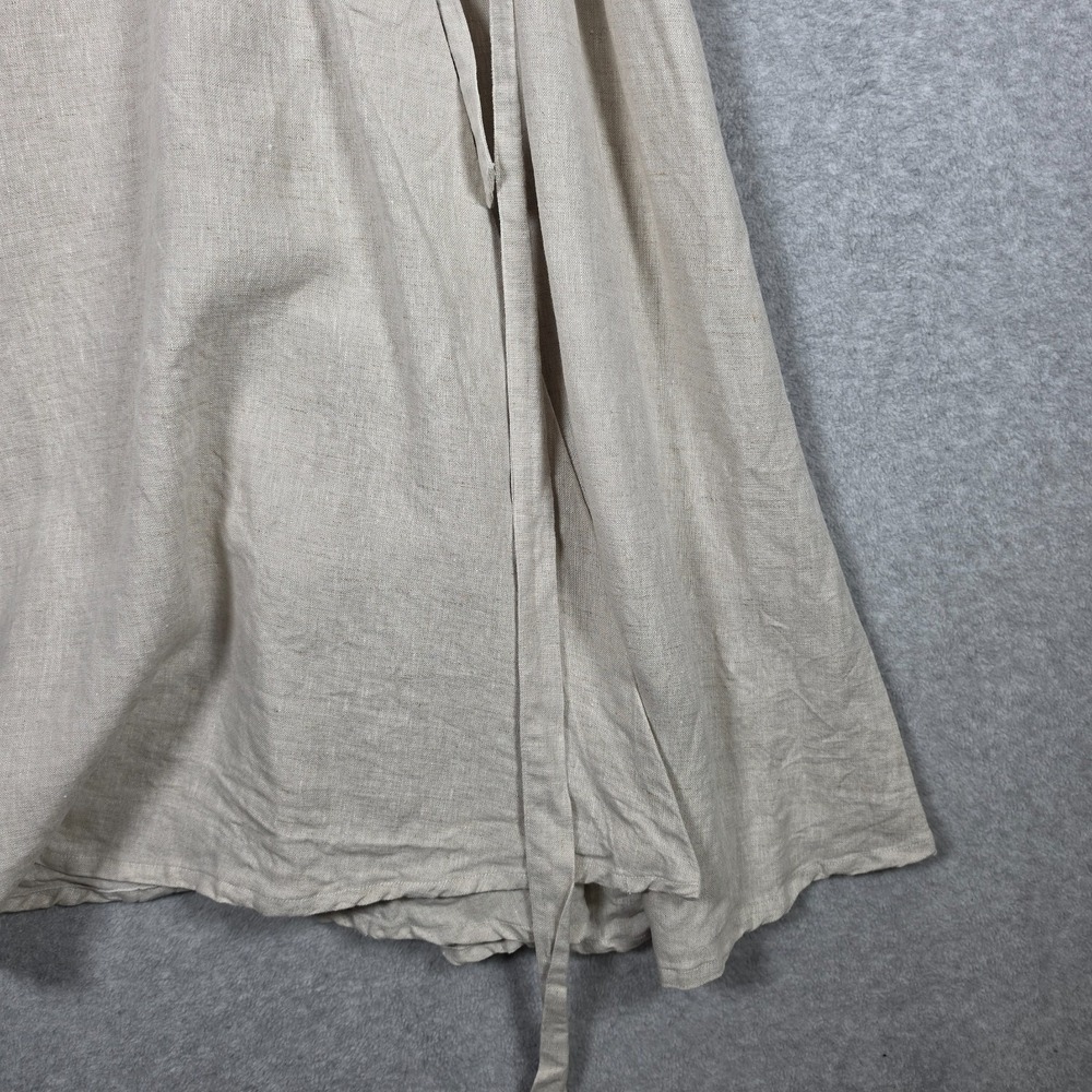 Only Child Dress Size 3XL Oatmeal Palo Wrap Minimalist Lagenlook Peasant Linen - Picture 3 of 13